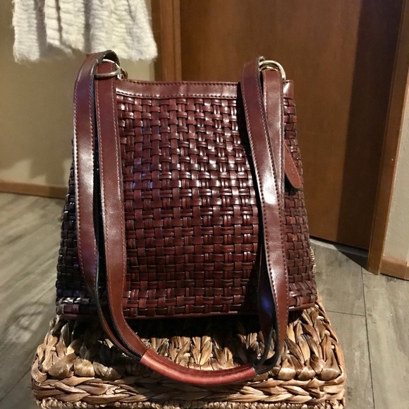 Italian leather mid woven front bag wow! - Picture 2 of 7